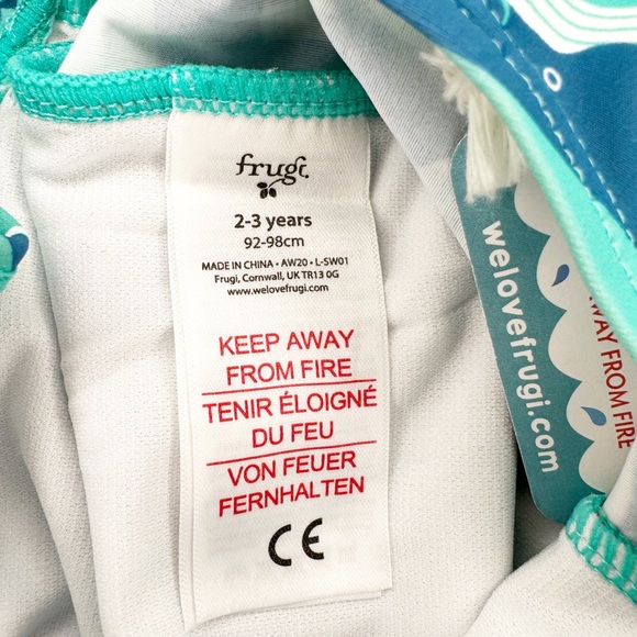 Frugi Whales Print One Piece Bathing Suit Size 2/3Y NWT - Picture 4 of 4